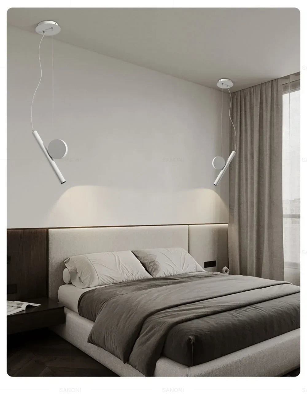 Moderne LED Hanglamp met Verstelbaar Snoer – Zwart Aluminium