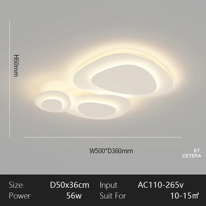 Modern White LED Ceiling Light - Minimalist Flush Mount Lamp