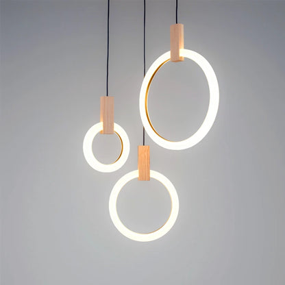 Wooden Ceiling Chandelier - Modern Pendant Light for Living Room, Bedroom & Dining Room