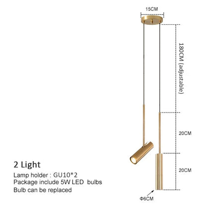 Adjustable Spotlight Pendant - Modern Minimalist LED Hanging Lamp