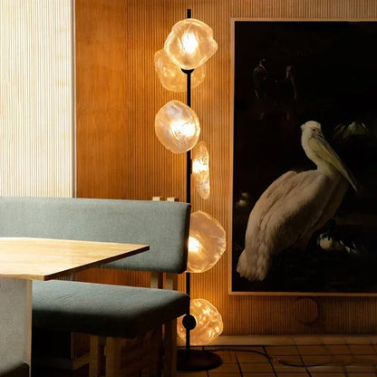 Nordic Glass LED Floor Lamp - Modern Designer Standing Light for Living Room & Bedroom