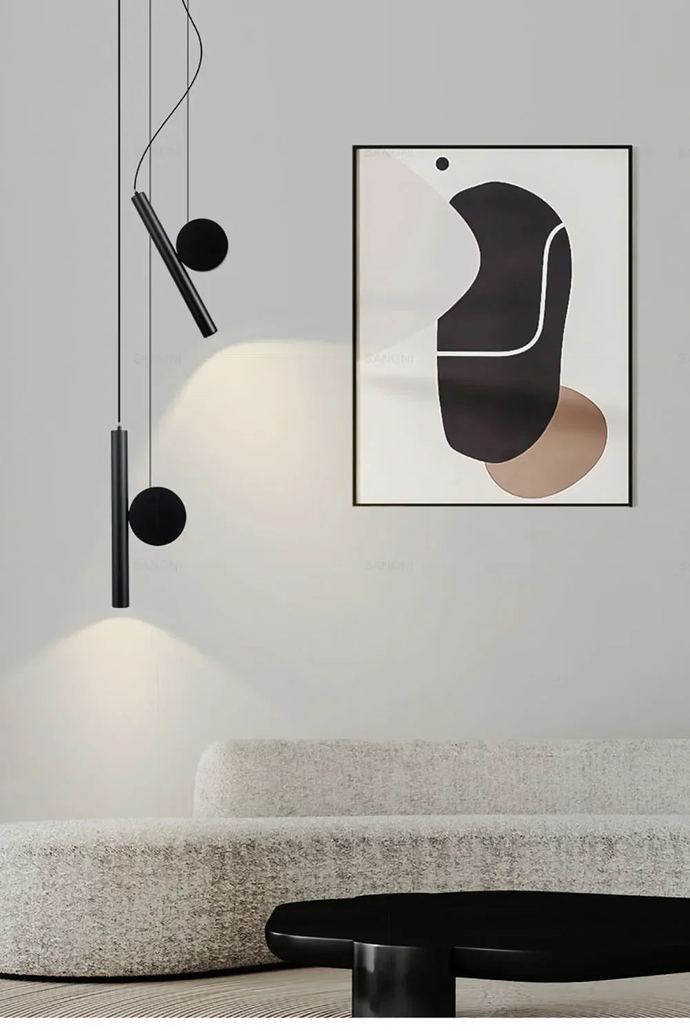 Moderne LED Hanglamp met Verstelbaar Snoer – Zwart Aluminium