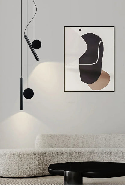 Moderne LED Hanglamp met Verstelbaar Snoer – Zwart Aluminium