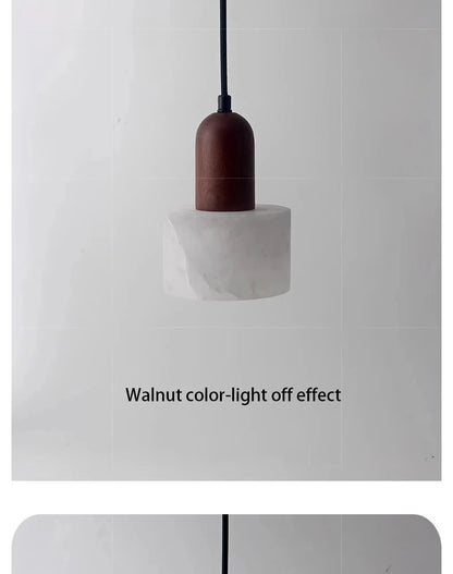 Luxury Marble Pendant Light - Natural Stone Wabi-Sabi LED Lamp