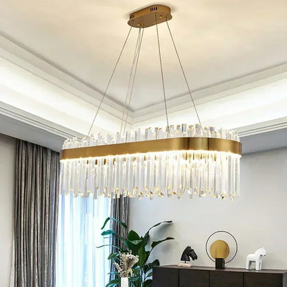 Luxury Crystal Chandelier - Nordic Modern Gold Pendant Light for Living Room & Dining