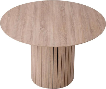Round Dining Table 120cm - Modern Farmhouse Style for 4-6 People