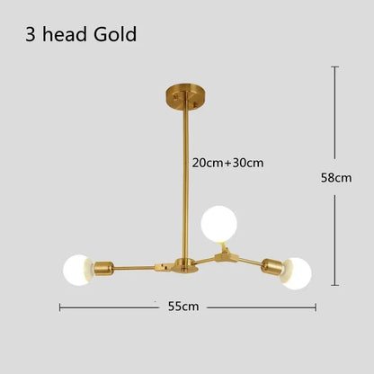 Sputnik Chandelier - Modern Art Deco Molecular Ceiling