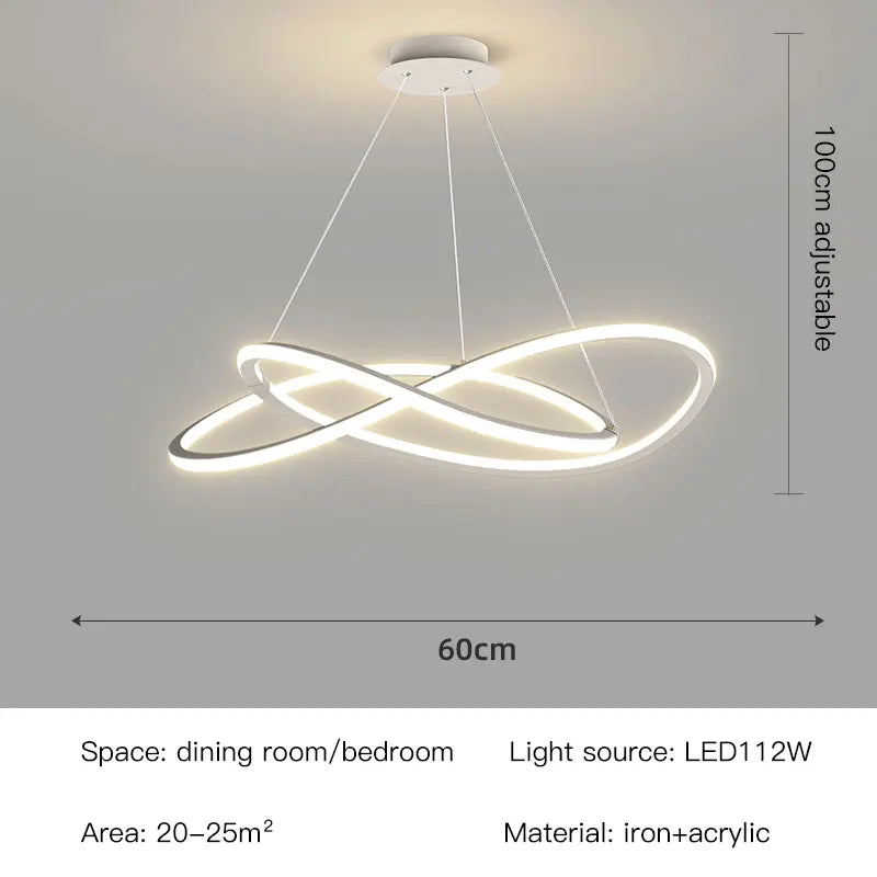NIMBUS LED Pendant Light – Modern Dimmable Chandelier for Dining Room & Bedroom | 50–60 cm