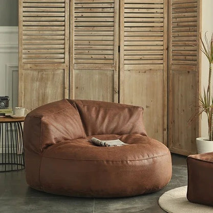 Beanbag Modern Round Retro-Leather