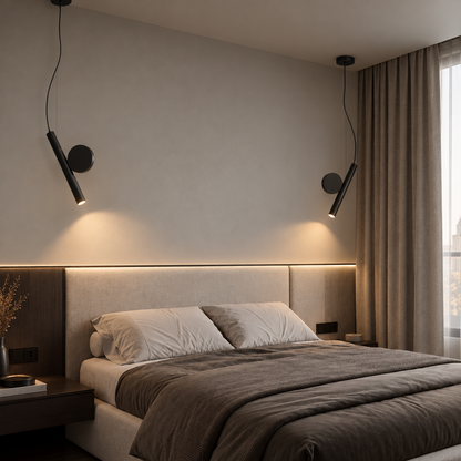 Moderne LED Hanglamp met Verstelbaar Snoer – Zwart Aluminium