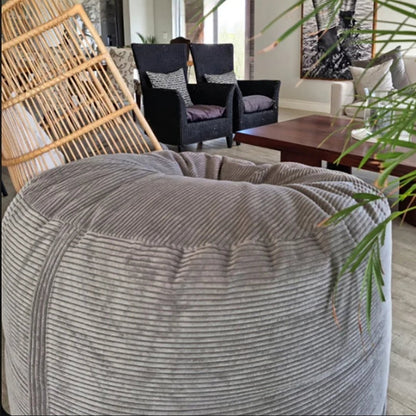 Big Mega XXL Beanbag Ribbed Fabric Included foam fillings - Act Design Shop