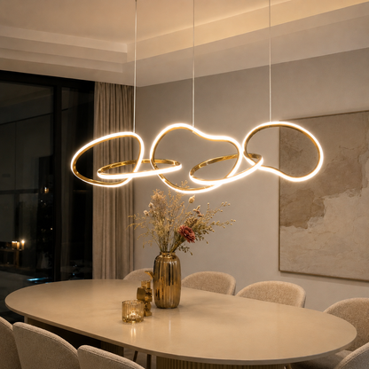 AURELIUS - Gold Ring Dining Room Pendant Light - Modern LED