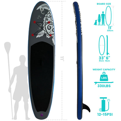 Opblaasbaar supboard met premium accessoires en draagtas