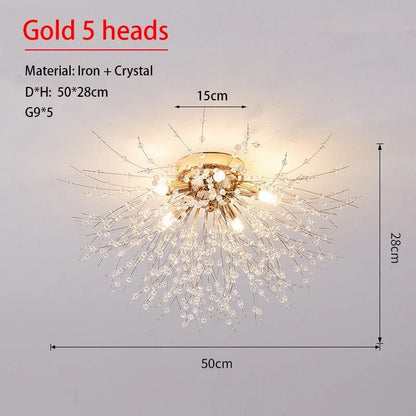 Dandelion Crystal Ceiling Light - Act Design Shop
