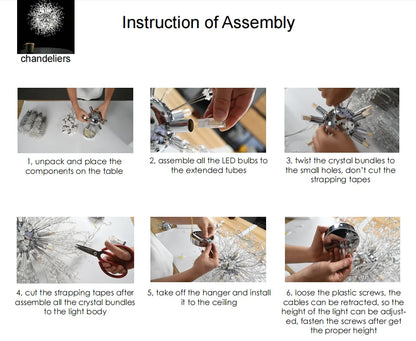 Dandelion Crystal Chandelier Pendant Light