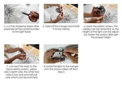 Dandelion Crystal Chandelier Pendant Light