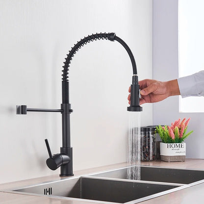 Keukenkraan met Uittrekbare Handdouche Spiraal Sproeikop - Keuken Mengkraan van messing