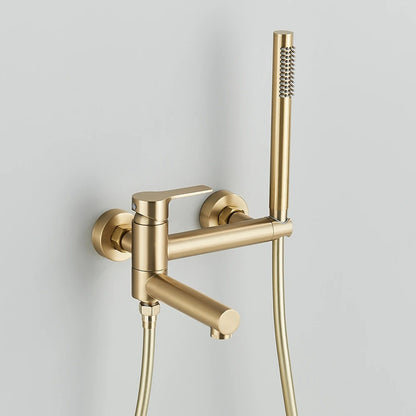 Moderne Badmengkraan met Handdouche - Messing