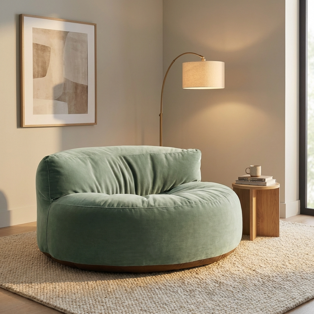 Beanbag Round Thick Velvet