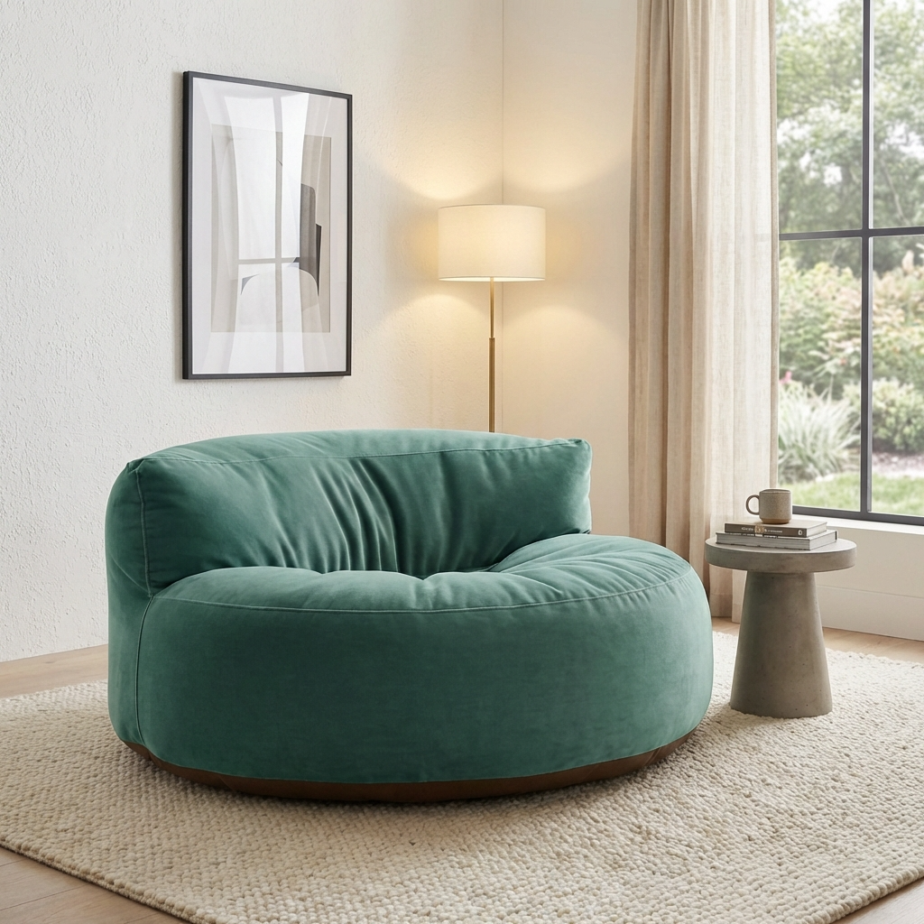 Beanbag Round Thick Velvet