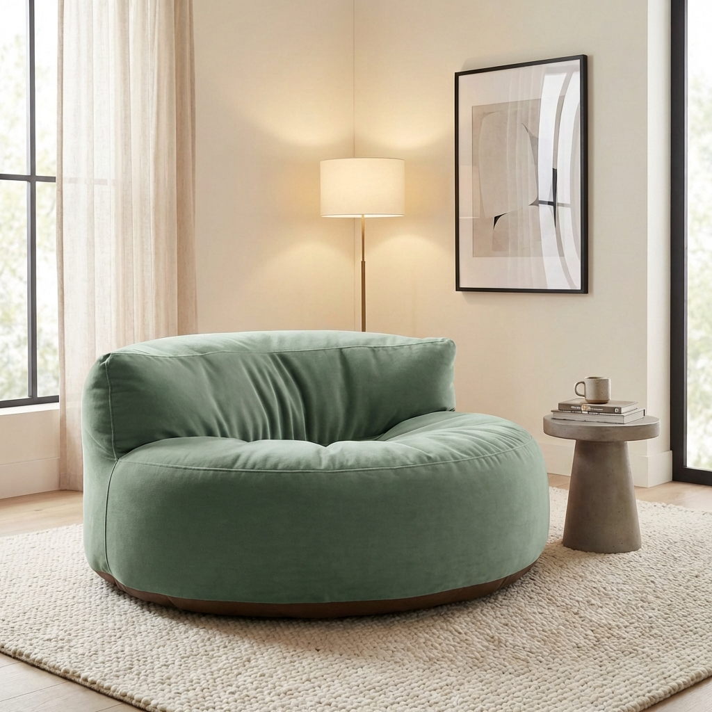 Beanbag Round Thick Velvet