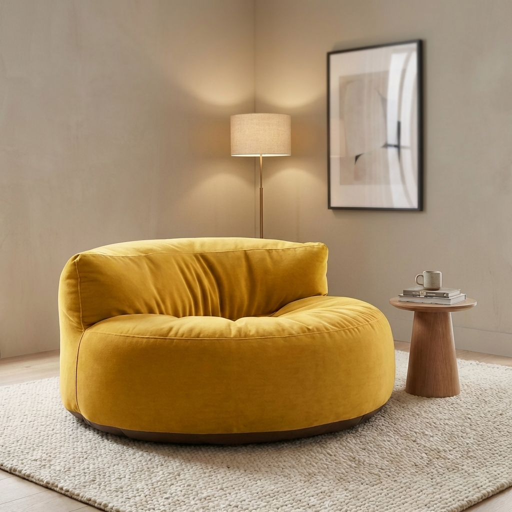 Beanbag Round Thick Velvet