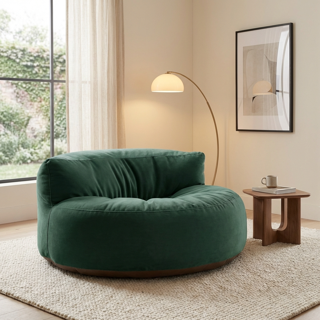 Beanbag Round Thick Velvet