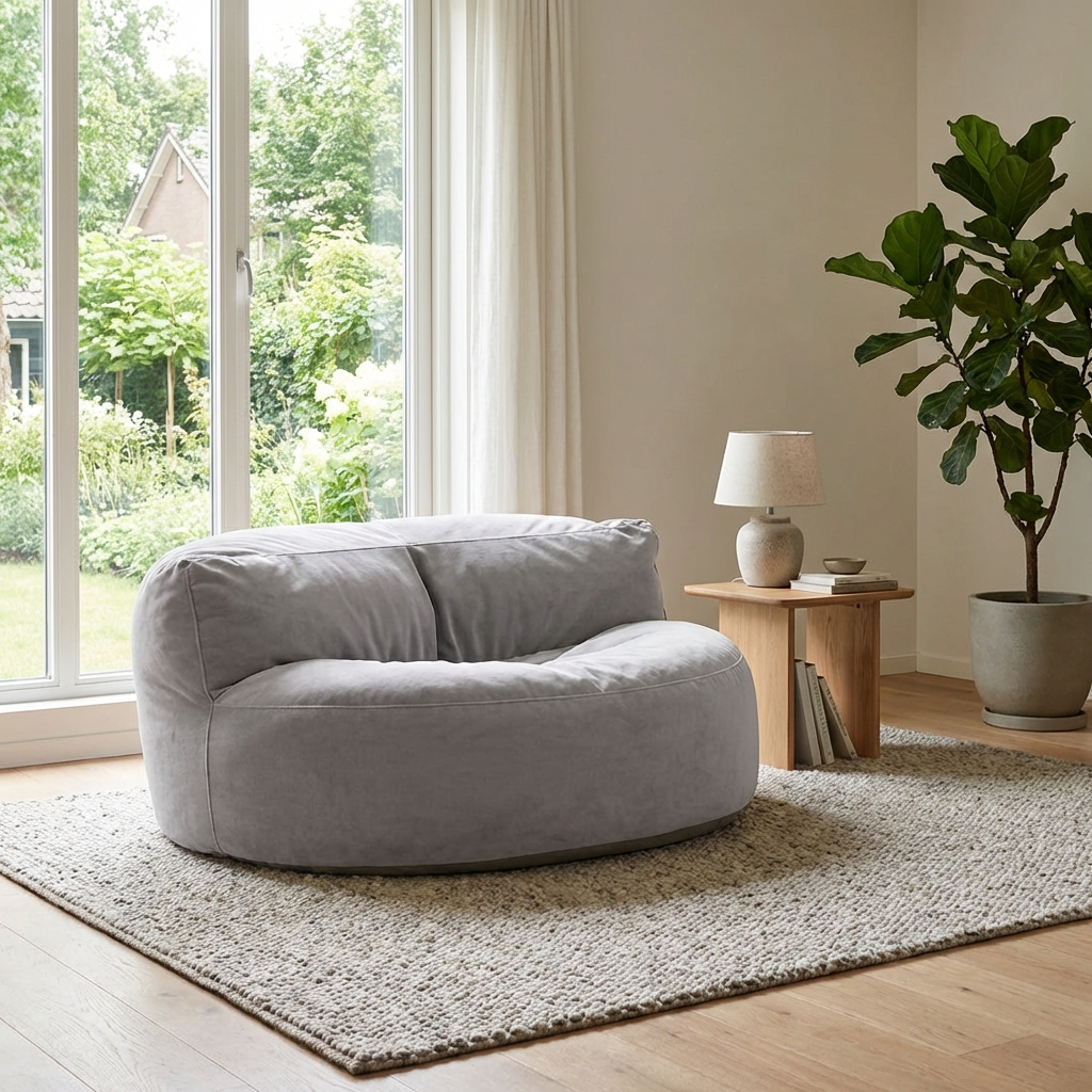 Beanbag Round Thick Velvet