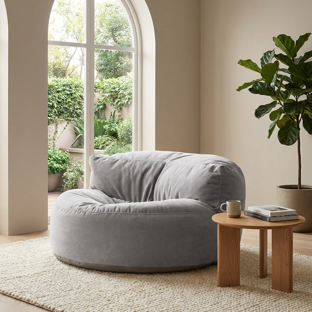 Beanbag Round Thick Velvet