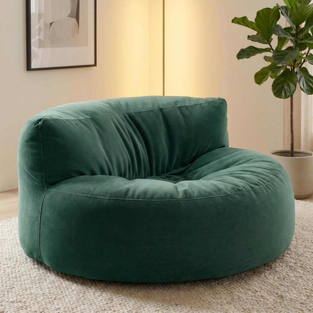 Beanbag Round Thick Velvet