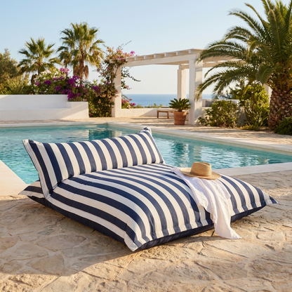 Wagrex - Chaise longue beanbag outdoor stripes