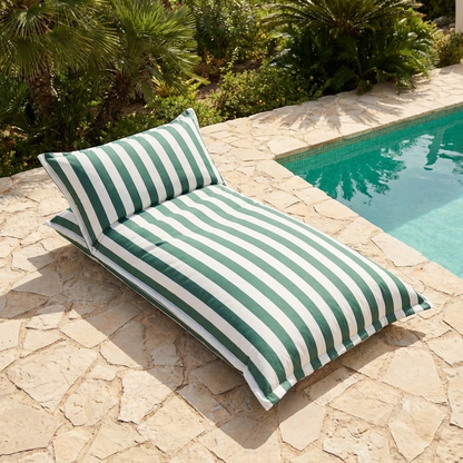 Wagrex - Chaise longue beanbag outdoor stripes