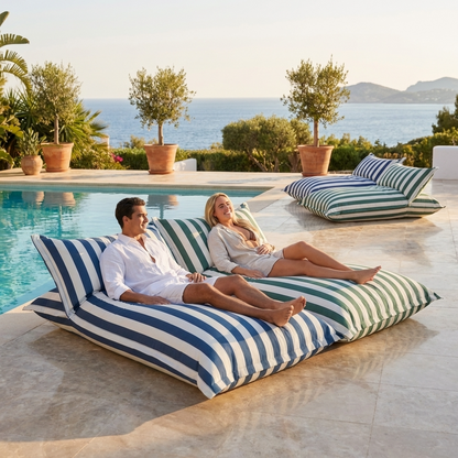 Wagrex - Chaise longue beanbag outdoor stripes