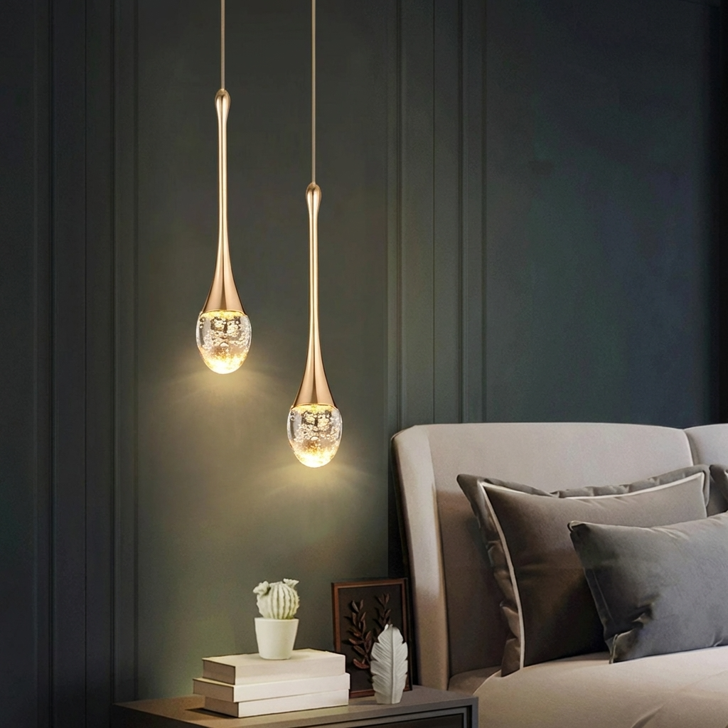 Modern Bubble Crystal Pendant Light — 1, 2 or 3 Head