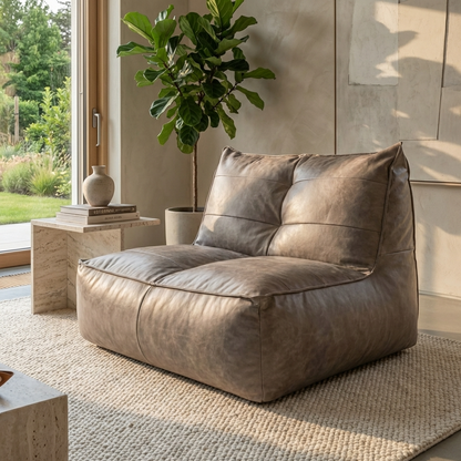 Wagrex - Fauteuil Beanbag Rib Modern Retro-Leather