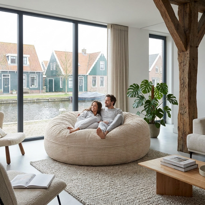 Big Mega XXL Beanbag Ribbed Fabric Included foam fillings