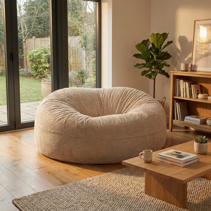 Big Mega XXL Beanbag Ribbed Fabric Included foam fillings