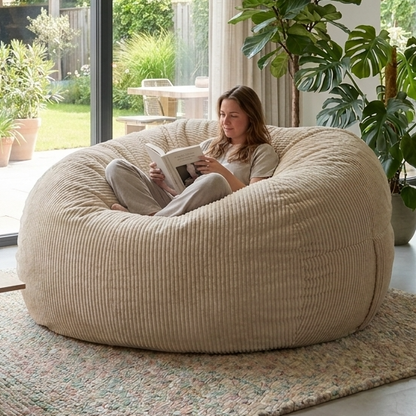 Big Mega XXL Beanbag Ribbed Fabric Included foam fillings