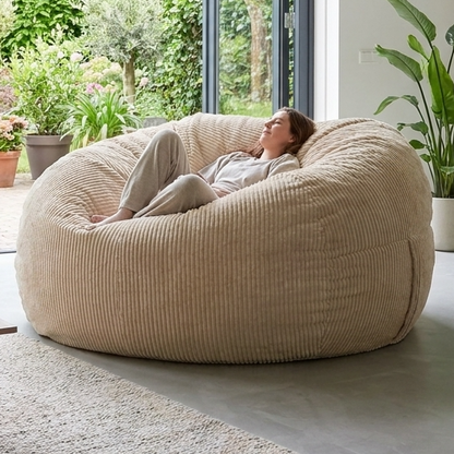 Big Mega XXL Beanbag Ribbed Fabric Included foam fillings