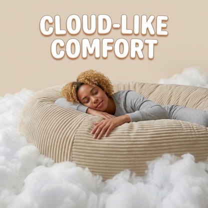 Big XXL BeanBag – Ribbed Corduroy Fabric Grijs