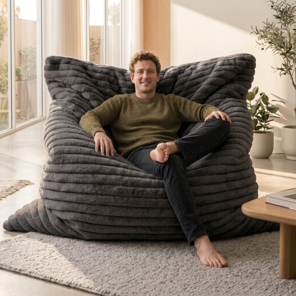 WAGREX Beanbag – Thick Soft Faux Fur