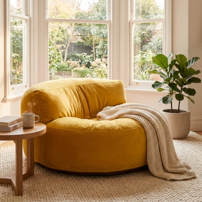Beanbag Round Thick Velvet