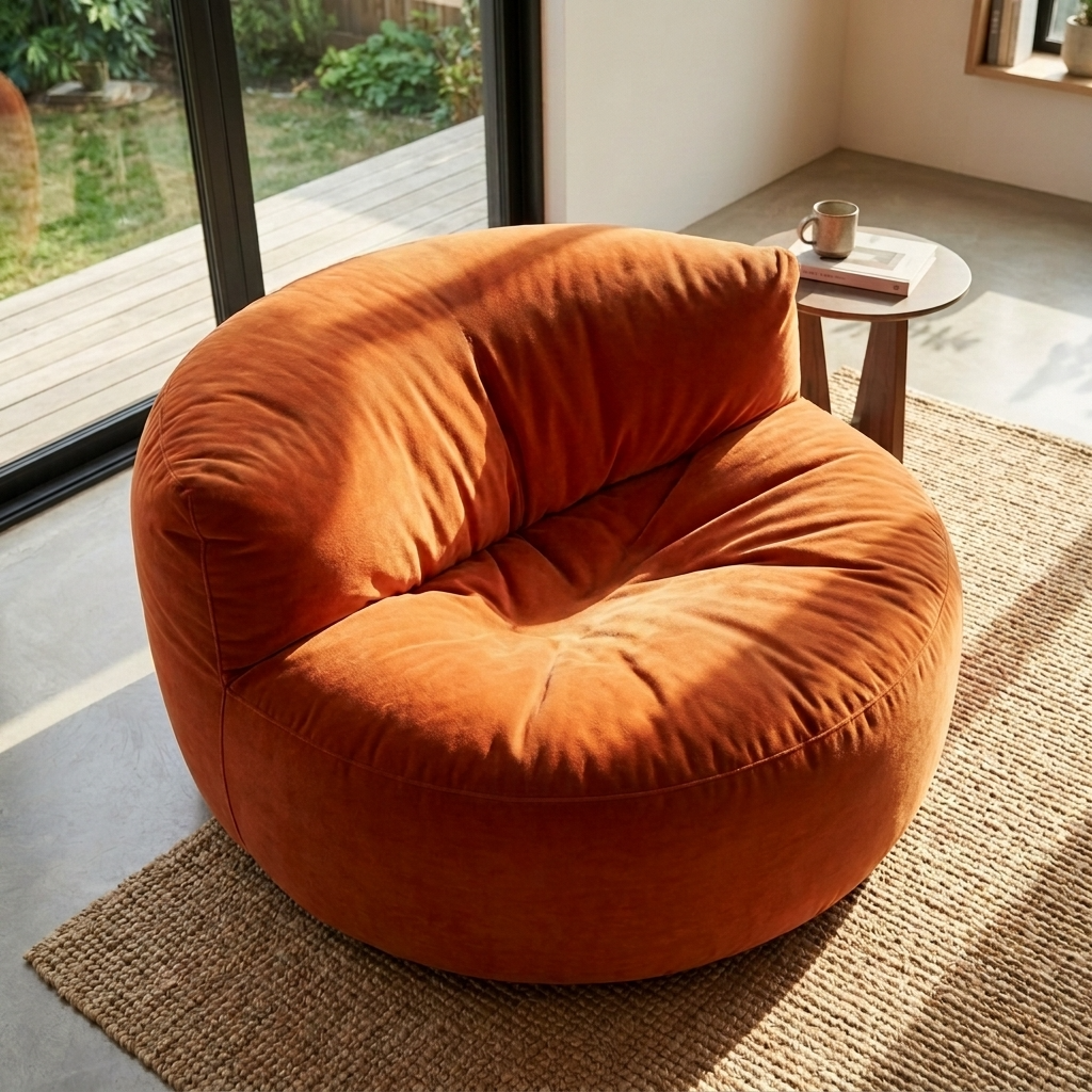 Beanbag Round Thick Velvet