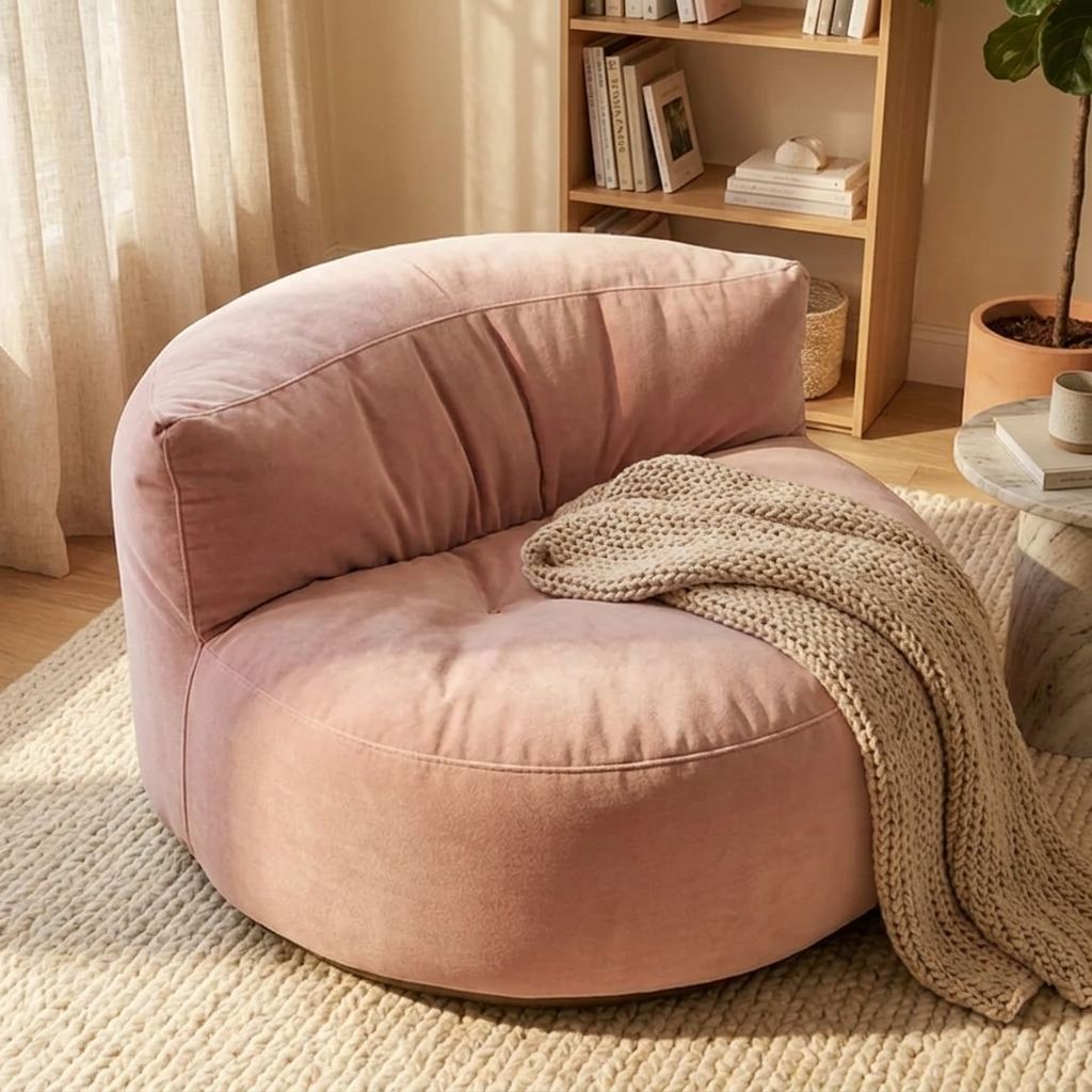 Beanbag Round Thick Velvet