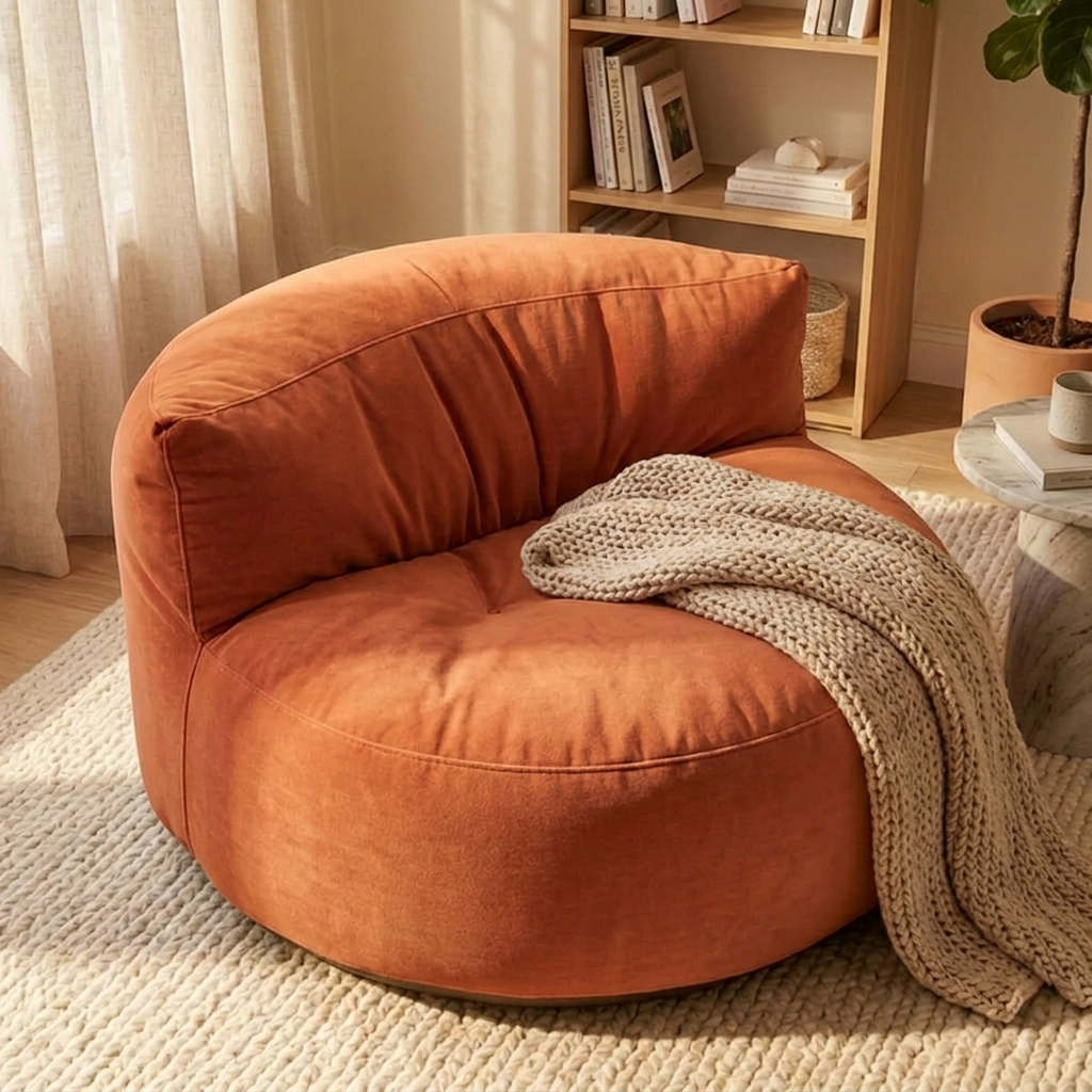 Beanbag Round Thick Velvet
