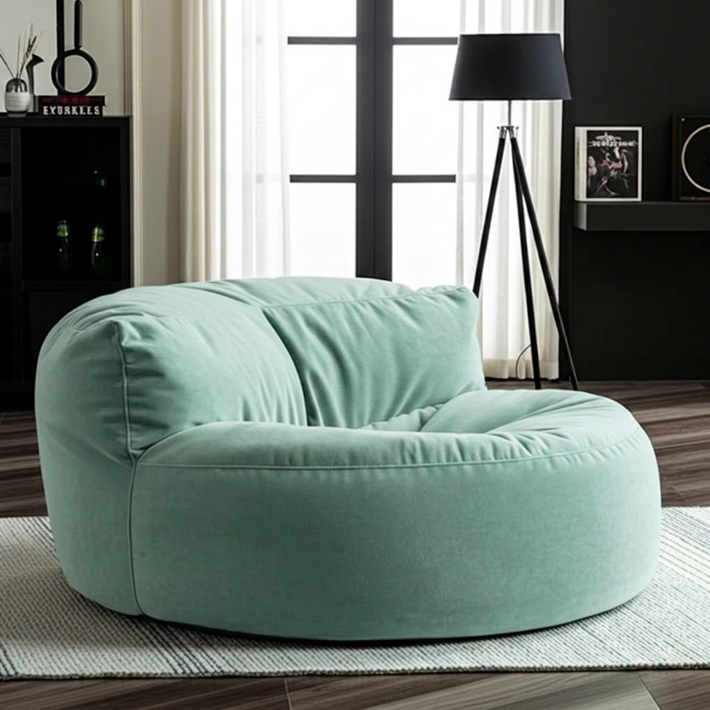 Wagrex - Ronde Loveseat Zitzak (alleen hoes) Fluweel