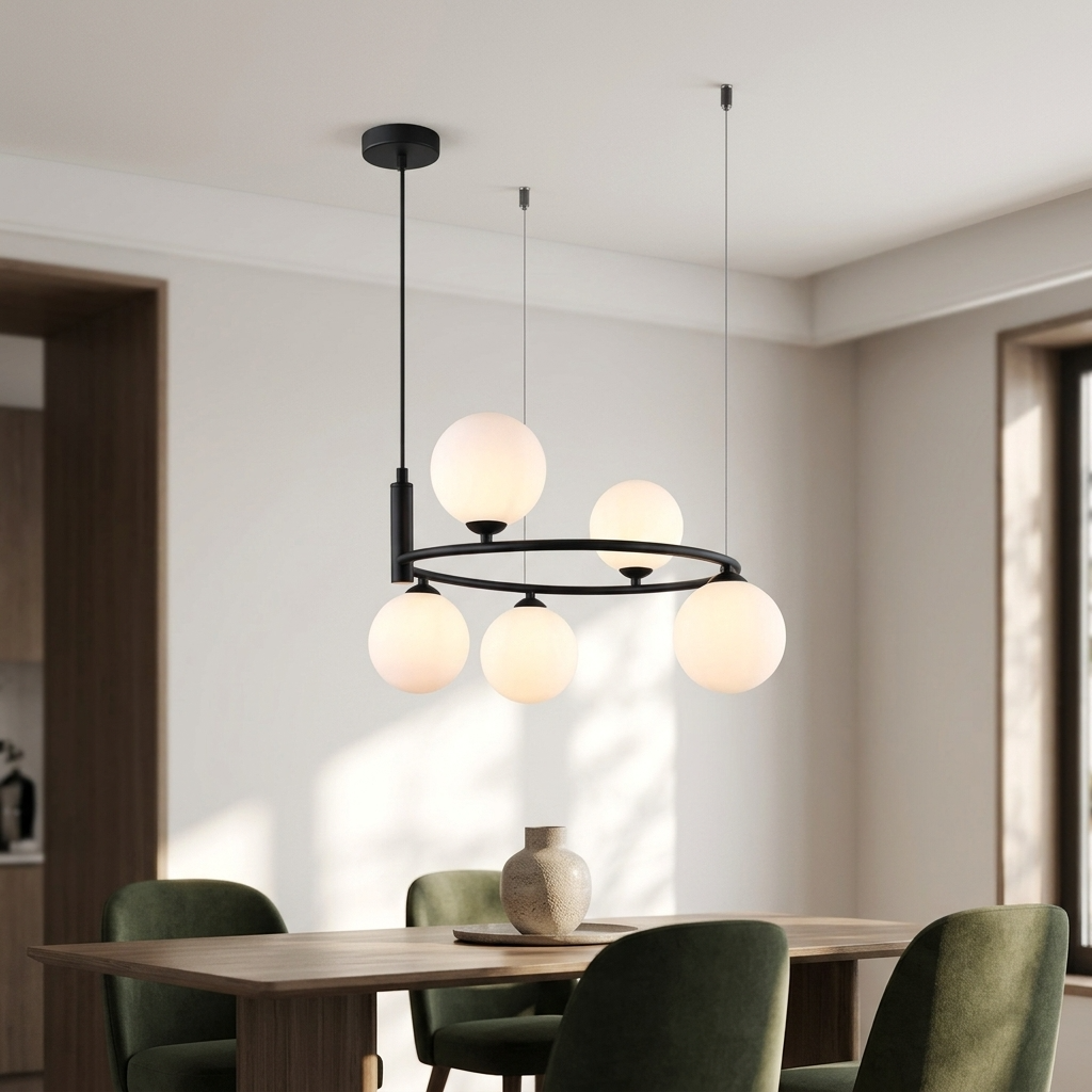 Moderne Glazen Bollen Kroonluchter – 4/6/8 Lichten | Goud of Zwart