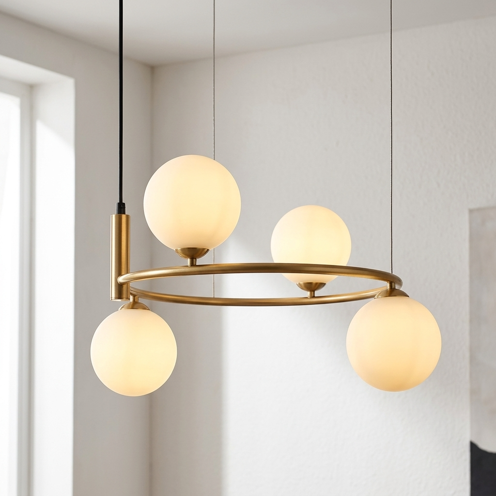 Moderne Glazen Bollen Kroonluchter – 4/6/8 Lichten | Goud of Zwart