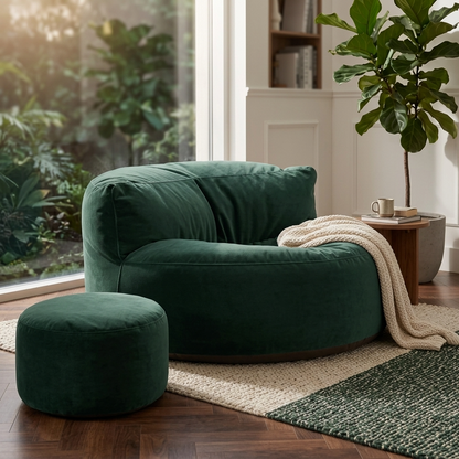 Beanbag Round Thick Velvet