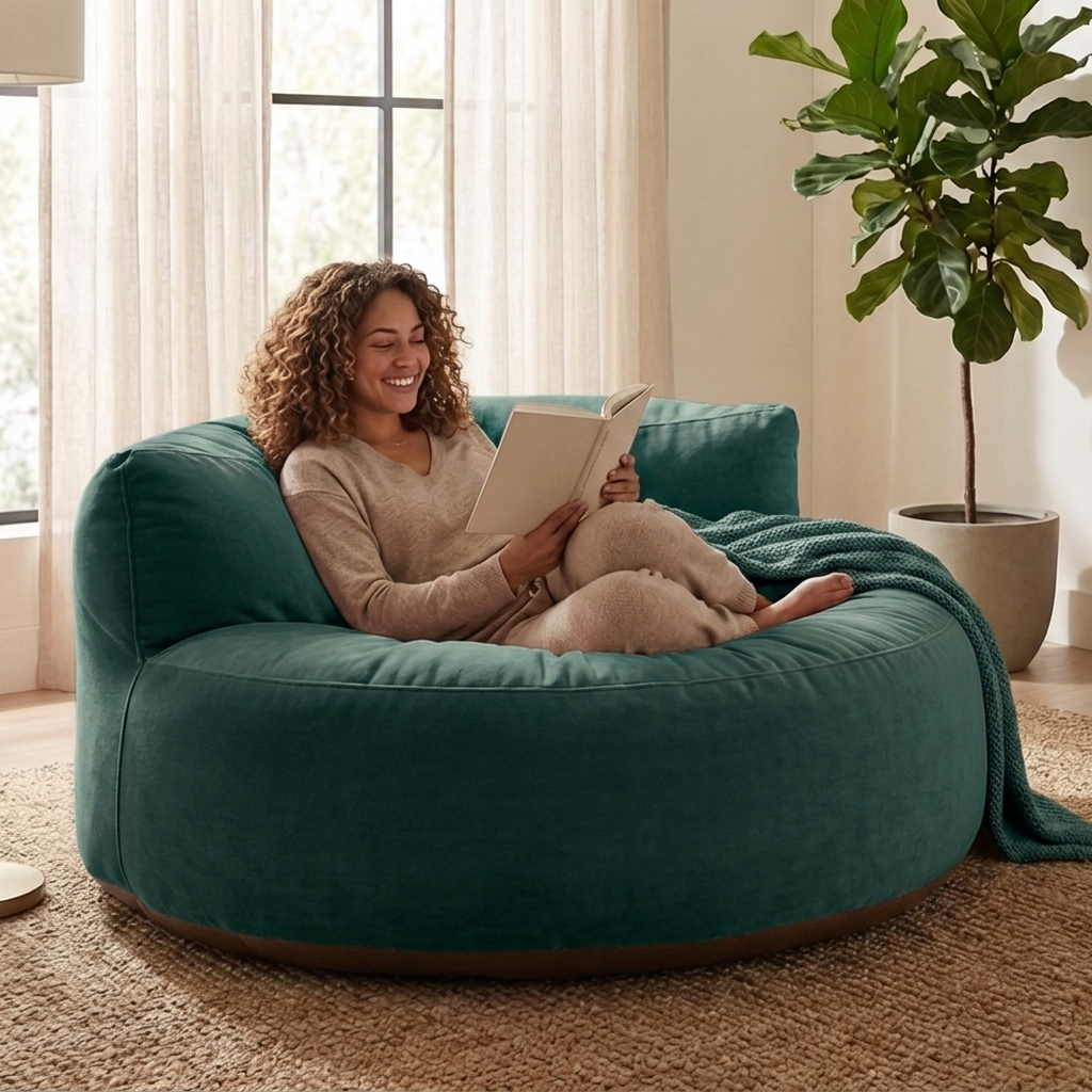 Beanbag Round Thick Velvet